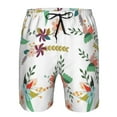 thumbnail image 4 of Disketp Men'S Swim Trunks Hawaiian Breathable Surf Beach Swimsuits Mesh Lining Beach Shorts With Pockets-Pretty Floral With Leaves, 4 of 9