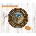 thumbnail image 2 of Yellowstone National Park Vintage Looking Sign Rustic Wall Art Cabin Decoration Wall Décor 12" Round 200122001004, 2 of 5