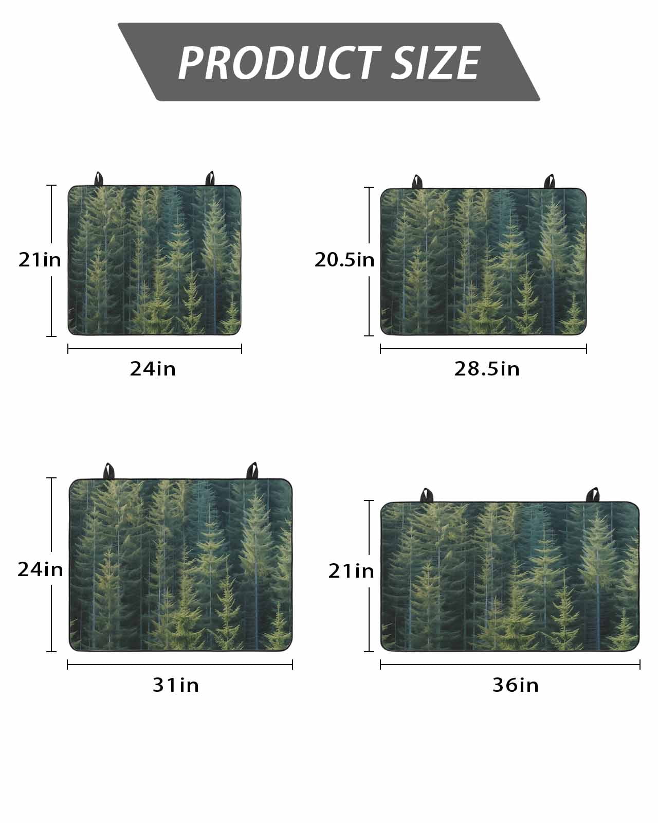 Stove Top Covers for Electric Stove, Green Forest Glass Stovetop Cover Protector, Pine Tree Summer Botanical Modern Art Induction Cooktop Protector Oven Mat for Kitchen Countertop 24"x21"