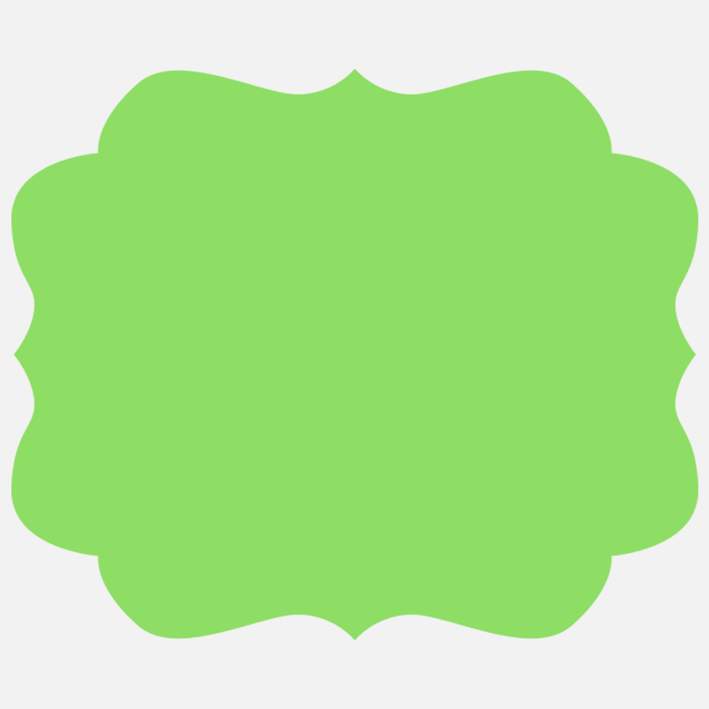 JAM Paper Standard Label Rolls, Vintage Frame Shaped, 2 1/2 x 3, Neon Green, 125 Labels/Roll