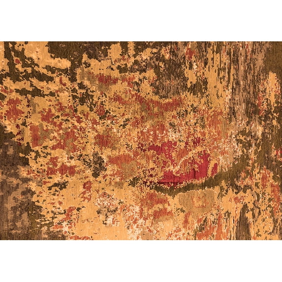 Ahgly Company Indoor Rectangle Oriental Orange Industrial Area Rugs, 2' x 3'