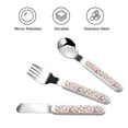 thumbnail image 3 of Rateoe Hello Summer With Gnome for Stainless Steel Kids Silverware Set - Child and Toddler Safe Flatware - Children's Knife, Fork And Spoon Set, 3 of 8