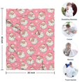 thumbnail image 4 of Pink Christmas Santa Pattern Blanket,Comfortable Soft Lamb Wool Throw Blanket,All Season,Warm Lightweight Blankets for Sofa Bed Couch Living Room Chair,30"x40", 4 of 4