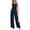 Navy, variant on Women's Square Neck Wide Leg Jumpsuit with Pockets Sleeveless Casual Summer Outfit