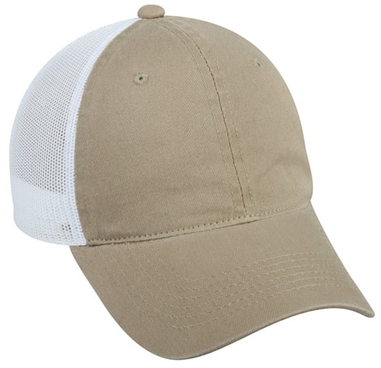 Heavy Garment Washed, Mesh Back, Khaki 