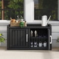 thumbnail image 6 of Bifanuo 31.7" Shoe Storage Cabinet with Waterproof UV-Resistant, Entryway Shoe Cabinet with 2 Doors, Ooutdoor Shoe Cabinet, for Entryway, Bedroom, Hallway,Living Room, Black, 6 of 10