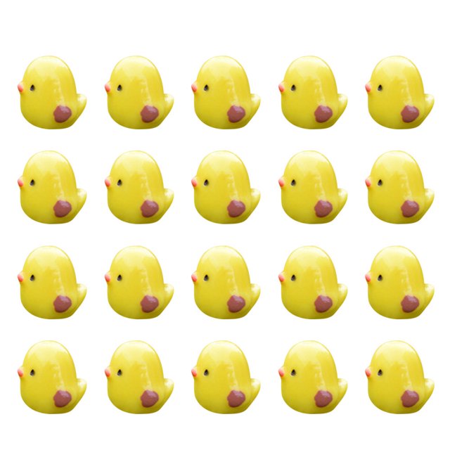 20 Pcs Figurines Décoratives Miniatures de Poussins Adorables Figurines de Poussins pour la Maison