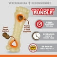thumbnail image 3 of Nylabone Power Chew Knuckle Bone Pop-In Dog Treat Toy with 30 Dog Treats, Dog Toy, Chicken Flavor, Large, 3 of 15