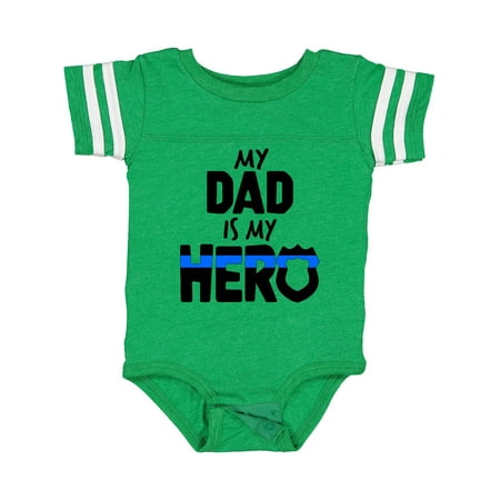

Inktastic My Dad is My Hero Police Officer Family Gift Baby Boy or Baby Girl Bodysuit