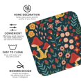 thumbnail image 3 of Pofeuu Berries and Flowers Print Coasters for Drinks, 4Pack PU Leather Coasters, Bar Drink Coasters for Tabletop Protection, Furniture from Damage-Square, 3 of 6