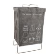 thumbnail image 4 of Panier à Linge Pliable Grande Capacité, Cadre en X Imperméable Multifonctionnel avec Sac, en Coton Lin, Fer, 4 of 7