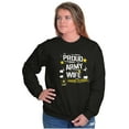 thumbnail image 5 of Military Logo Proud Us Army Wife Women Crewneck Sweatshirt Brisco Brands S, 5 of 6