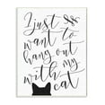 thumbnail image 2 of Stupell I Just Want to Hang Out With My Cat Wall Plaque Art 10 x 15, 2 of 4