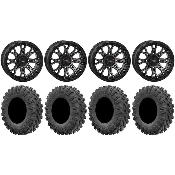 System 3 ST-6 14" Wheels Dark Tint 32" MotoRavage Tires Polaris RZR XP 1000 / PRO XP / Ranger XP 900/1000