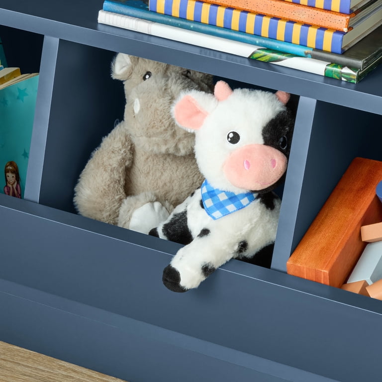 Mainstays Kids Bin Toy Storage and Two Shelf Bookcase, Blue
