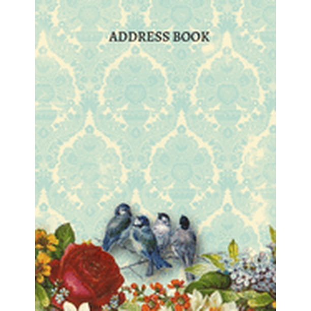 Address Book Birds and Flower Large Print Addressess Book for Seniors, Tabbed in Alphabetical