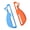 blueorange, variant on Pack of 2 Comfort Plastic Grips for NS2 Reducing Fatigue During Extended Gaming on Console Devices