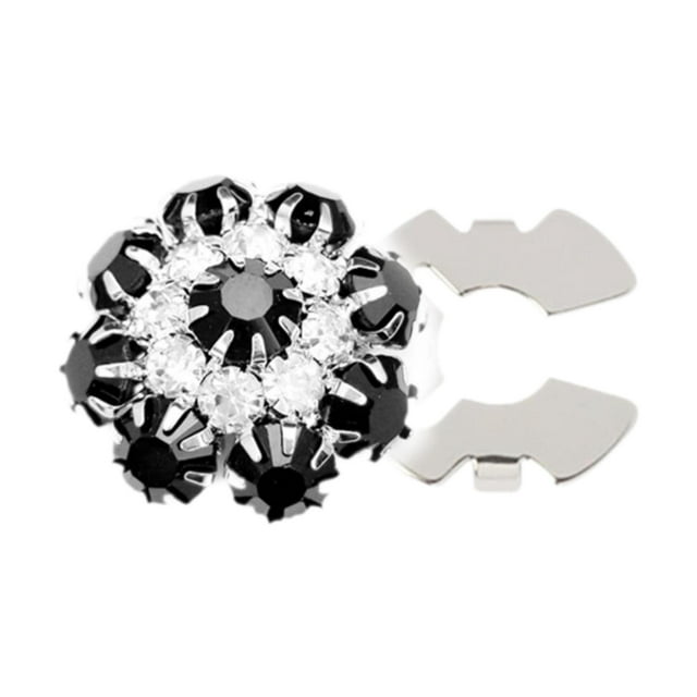 TISHITA Cache-Boutons Décoratif en Strass Décoration DIY Clip pour Robe Costume Chapeau Noir