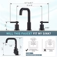 thumbnail image 3 of Wowow 8 in. Widespread Double Handle High Arc Bathroom Sink Faucet with Pop Up Drain in Oil Rubbed Bronze (1-Pack), 3 of 9