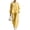 Yellow, variant on Szluipve Linen Sets for Women 2 Piece Half Zip Stand Collar 2 Piece Outfits Long Sleeve Contrast Piping Top & High Waist Wide Leg Pants Casual Linen‑Look Matching Set with Pockets Black 2XL