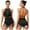 Black, variant on Womens Sparkle Latin Dance Leotard Tassel Skirt Halter Backless Bodysuit Cha Cha Rumba Shows Red XXL