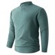 thumbnail image 4 of pstuiky camisas de manga larga para hombre, Suéter informal y cálido de color sólido con cuello redondo y manga larga para hombre, con base de terciopelo alemán. camisetas de hombre xl, 4 of 7
