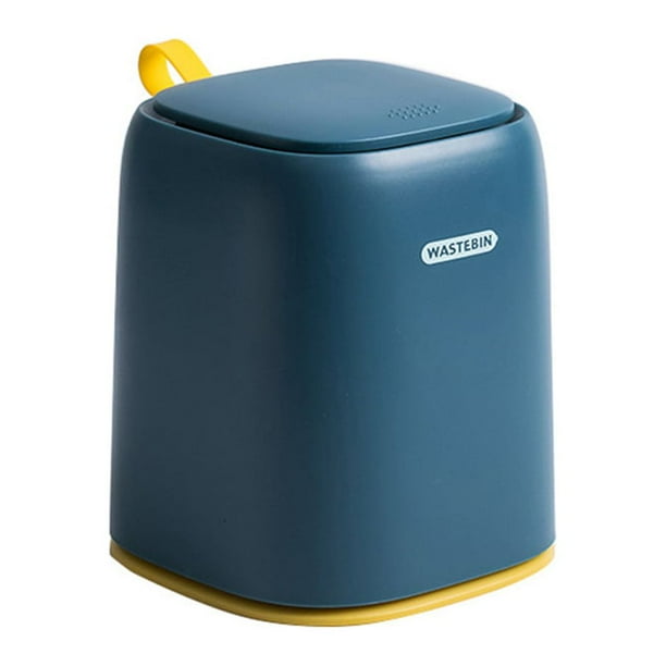 Advancent Bote de basura elegante con mango de silicona: el complemento perfecto para cualquier cesto de basura de hogar u oficina Muebles para Suministros de limpieza para el hogar Azul oscuro