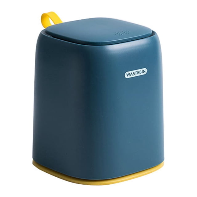 Advancent Bote de basura elegante con mango de silicona: el complemento perfecto para cualquier cesto de basura de hogar u oficina Muebles para Suministros de limpieza para el hogar Azul oscuro
