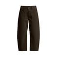thumbnail image 4 of Lmueinov Straight Leg Jeans for Women High Waisted Wide Leg Loose Fit Pants with Pockets Wrinkle Resistant Solid Color Ankle Length Out Going Pants, 4 of 6