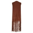 thumbnail image 6 of Ftwytp Womens Vest Winter Coat Fringe Jacket Womens Coats Plus Size Sleeveless Jacket Women Women's Solid Color Fashion Tassel Horse Jacket, 6 of 7