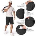 thumbnail image 5 of POENTAB Hiking Cargo Shorts for Men Outdoor Lightweight Quick Dry Water Resistant Casual Fishing Work Shorts with Pockets Black, 5 of 9