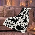 thumbnail image 6 of Whimsical Black Cat Pumpkin, Playful Pet Portrait Pattern, Warm Flannel Blanket for Living Room and Bedroom with Detailed Artwork, Cat Lovers autumn celebration Gift, Pet Lover Home Decor, 6 of 9