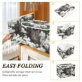 thumbnail image 4 of Foldable Fabric Storage Bin With Handle Collapsible Basket Box Storage With Lid Organizer Tiny Blossoms, 4 of 7