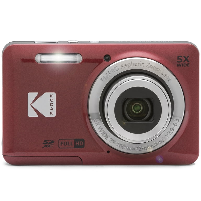 KODAK PIXPRO FZ55 デジタルカメラ 赤 Kodak PIXPRO FZ55 Compact Digital Camera, Red Bundle with Lexar