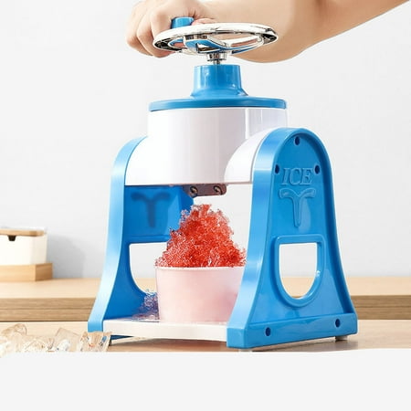 

Homeex Shaved Ice Machine Manual Household Small Smoothie Machine Mini Ice Crusher Blue