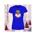 thumbnail image 1 of Playera Blusa Con Estampado De Santa Arbolito De Navidad Ropa Para Mujer Color Azul Talla Chica Marca Emil SaEs, 1 of 4
