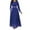 Blue, variant on IROINNID Savings Semi Formal Dress for Women Long Sleeve A-Line Dress Retro Round Neck Printed Long Skirt,Blue