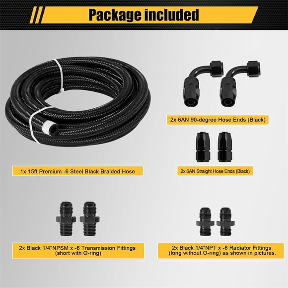 Acaige Automatic Transmission Cooler Lines Kit For 4L60E & 4L65E An6