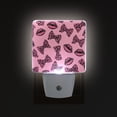 thumbnail image 3 of Hot Pink Lips Bows with Leopard Print LED Night Light Sensor Lamp Plug-in Adjustable Brightness 2 Pack, 3 of 7