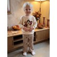 thumbnail image 5 of Cjfdfy Toddler Baby Boy Girl Thanksgiving Outfit Turkey Football Embroidery Long Sleeve Pullover Plaid Flare Pants Little Baby Cute My First Thanksgiving Fall Winter Outfit 6M-4Y, 5 of 9