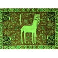 thumbnail image 1 of Ahgly Company Indoor Rectangle Animal Green Traditional Area Rugs, 7' x 10', 1 of 1