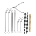 thumbnail image 4 of Linkage Tie Rod Kit, Aluminum Alloy Pull Rods Rustproof And Durable High Clearance  For 1/24 Model Car Modification Black,Red,Silver, 4 of 8