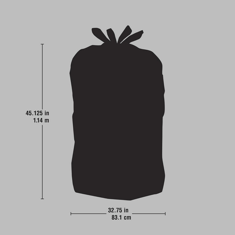 Husky Black Drawstring Large Trash Bags, 33 Gal., 42 Count