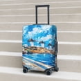 thumbnail image 5 of Greek Island Windmills Painting Luggage Cover Anti Scratch, Elastic Suitcase Protector Suitcase Covers for Luggage Fits 18-32 Inch Luggage, 5 of 5