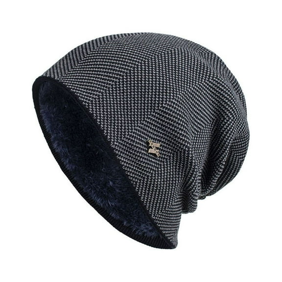 Ajshakl Hats For Women, Men Women Winter Trendy Warm Oversized Chunky Baggy Stretchy Slouchy Skully Hat, Blue