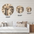 thumbnail image 4 of Designart 'Abstract Moon and Sun In Gray and Blue' Modern Wood Wall Clock, 4 of 5