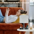 thumbnail image 2 of Touch Control Bedside Table Lamp,Fabric Nightstand Lamp 3 Way Dimmable,with 2 USB Charging Ports, 1 AC Outlets and 2 Phone Stands, for Bedroom Living Room, 2 of 9
