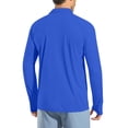 thumbnail image 6 of Abomasnow Men's Big and Tall Sun Protection Shirts UPF 50+ Quarter Button Long Sleeve Collared Quick Dry Shirts Casual Breathable Lightweight Workout Hiking Shirts, 6 of 9