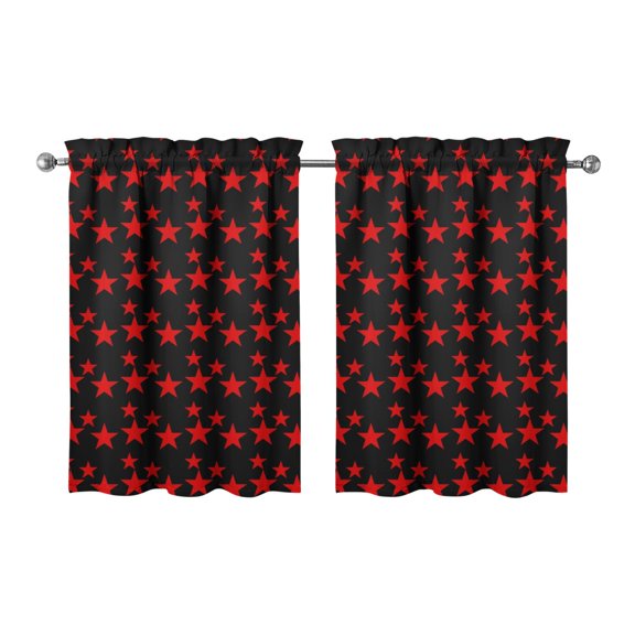 2 Pack Stylish Semi-Sheer Kitchen Curtains - 27.5x36 Inch Modern Farmhouse Tier Window Panels with Rod Pocket, Minimalist Chic Caf Curtains for Small Windows