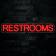 thumbnail image 4 of Restrooms Neon LED Sign 27"L x 5"H #32662, 4 of 4